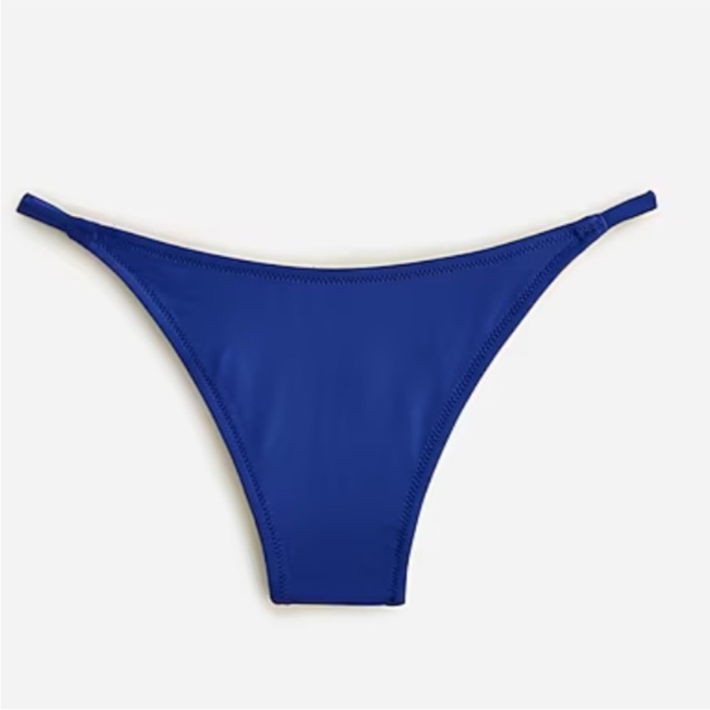 NWT J. Crew 90s No-Tie String Bikini Bottom in Blue